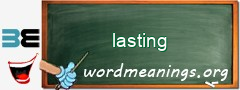 WordMeaning blackboard for lasting